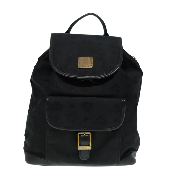 MCM Black Leather backpack - Picture 1 of 10